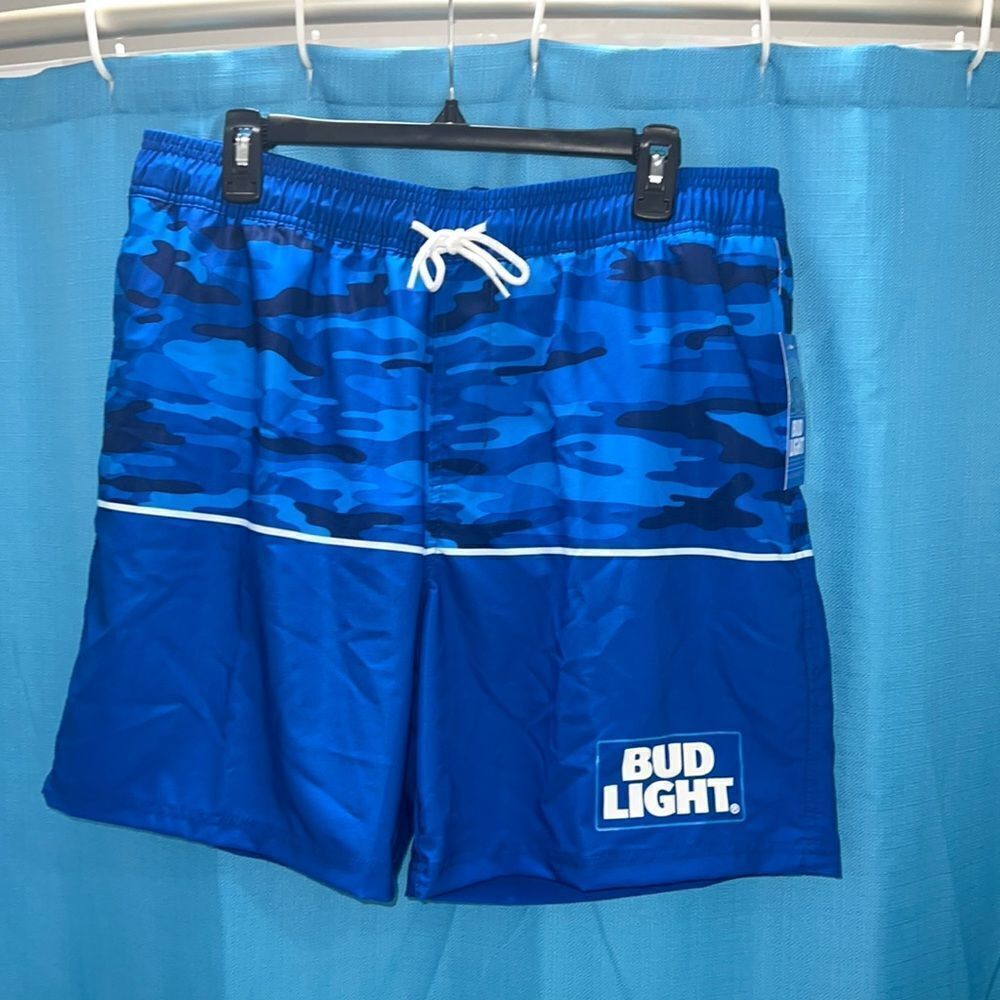 Bud Light board shirts blue white